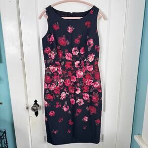Talbots Classic Floral Pencil Dress Bodycon Timeless Silhouette Roses NEW Size 6